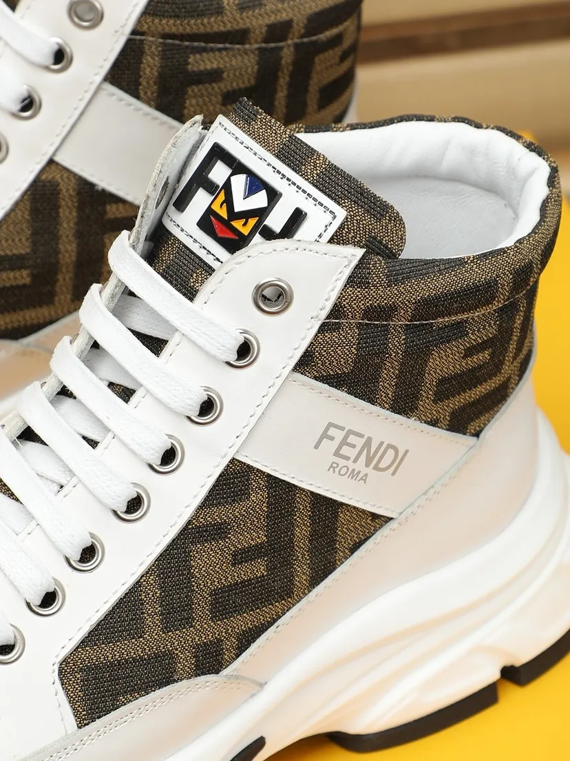 Factory price 460 men's shoes 💰🔥[FENDI] Fendi Little Monster Men's casual shoes, the latest elements are popular all over the world, the official website is hot selling, the latest casual shoes, original version, the fabric is made of original fabric ➕ first-layer sheepskin lining, original non-slip outsole, comfort speaks for itself, color: two colors available. Code number: 38-44 (45 customized)